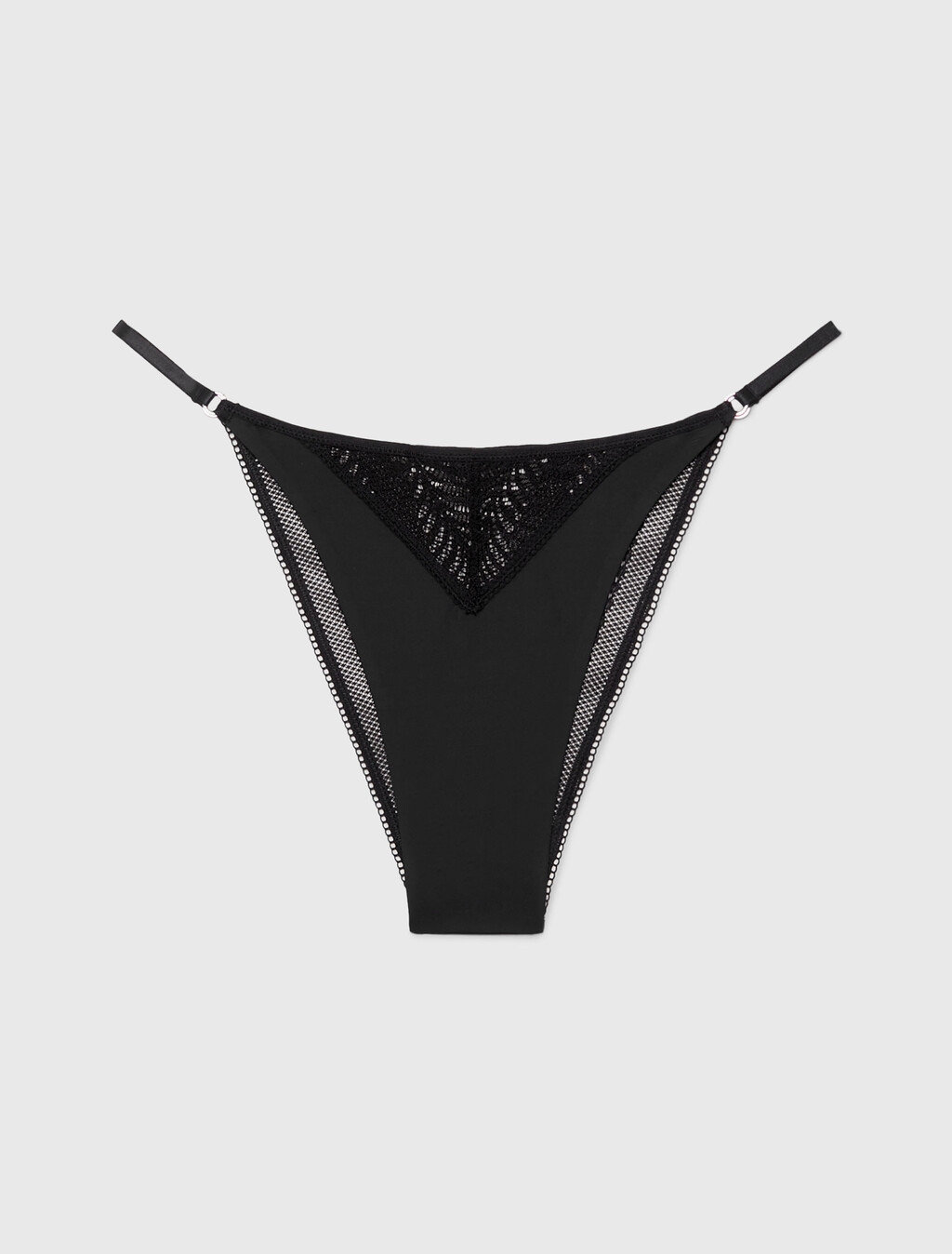High Leg Tanga - Minimalist Lace, BLACK, hi-res