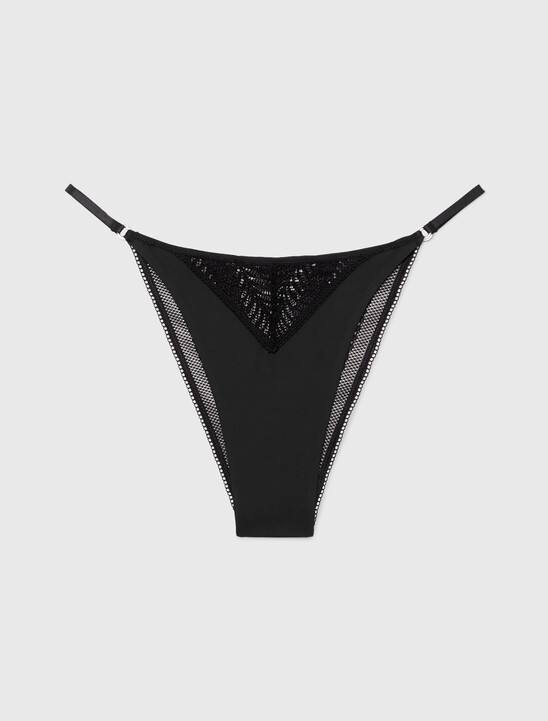 High Leg Tanga - Minimalist Lace