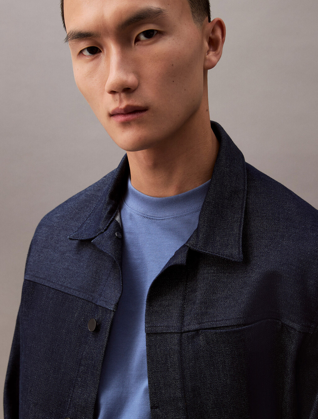 Refined Climate Tech Trucker Jacket, INDIGO FOREVER RAW, hi-res