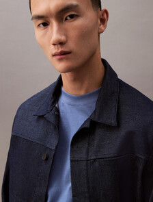 Refined Climate Tech Trucker Jacket, INDIGO FOREVER RAW, hi-res