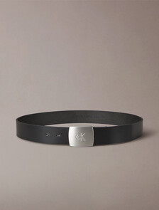 Clamp Buckle Belt 38mm, Black / Brushed Nickel, hi-res