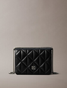 Quilted Emblem Logo Mini Bag, Black, hi-res