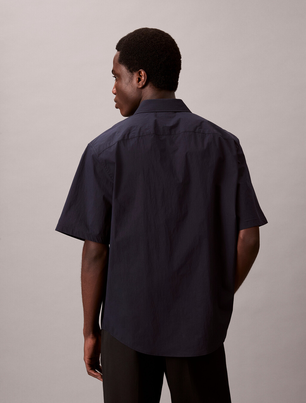 Cotton Nyon Relaxed Shirt, Night Sky, hi-res