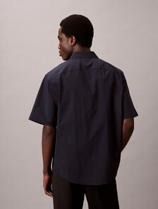 Cotton Nyon Relaxed Shirt, Night Sky, hi-res