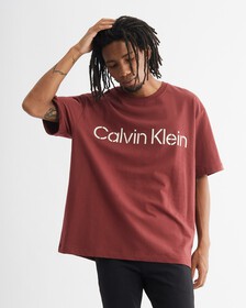 RELAXED STENCIL LOGO TEE, Alpine Berry, hi-res