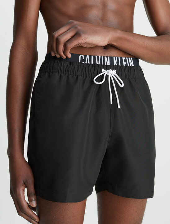 Double Waistband Medium Swim Trunks