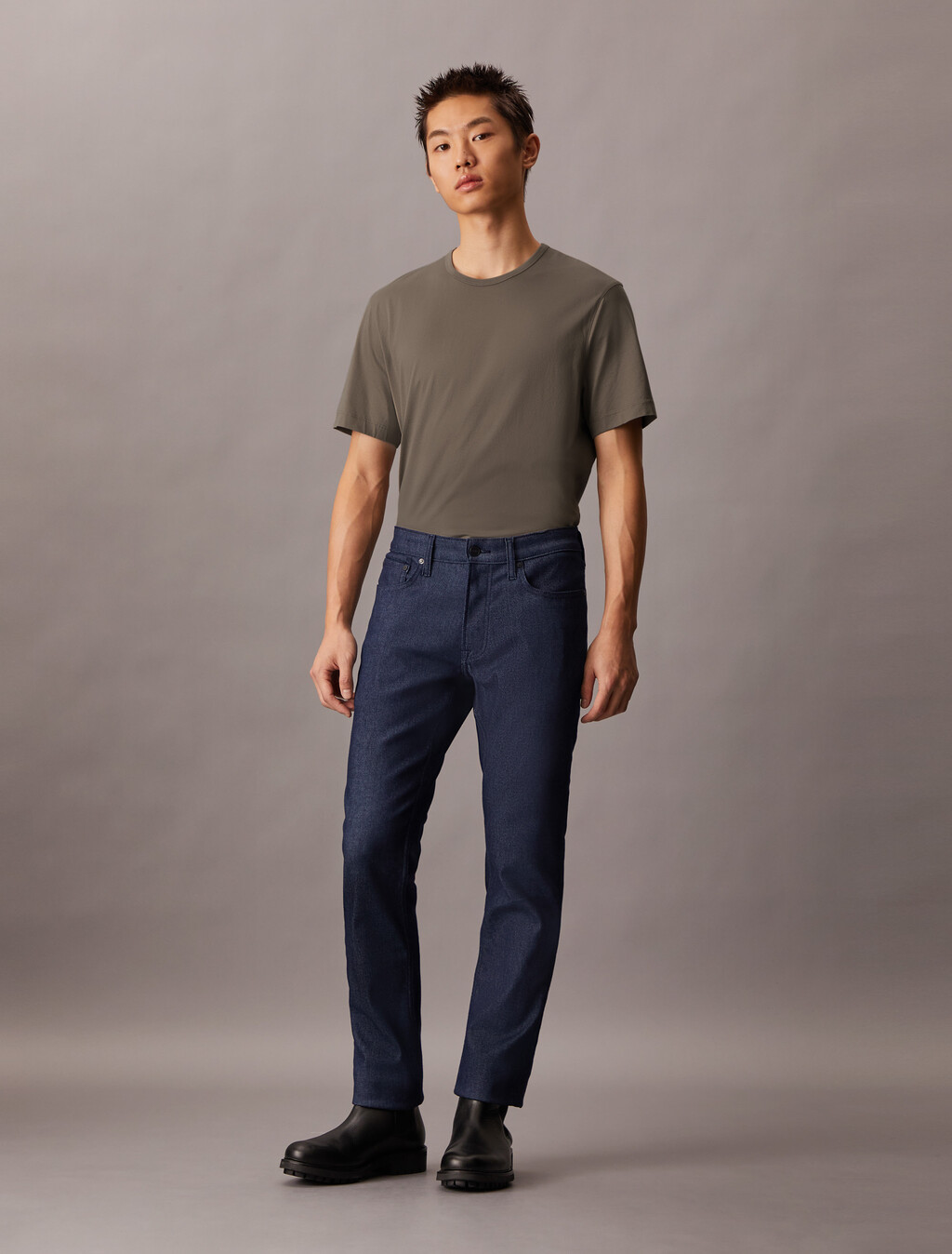 The Calvin Double Mercerized Tee, Driftwood, hi-res