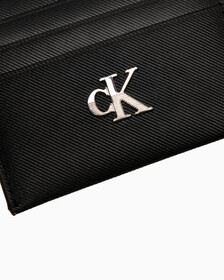 Minimal Monogram Cardholder, BLACK, hi-res