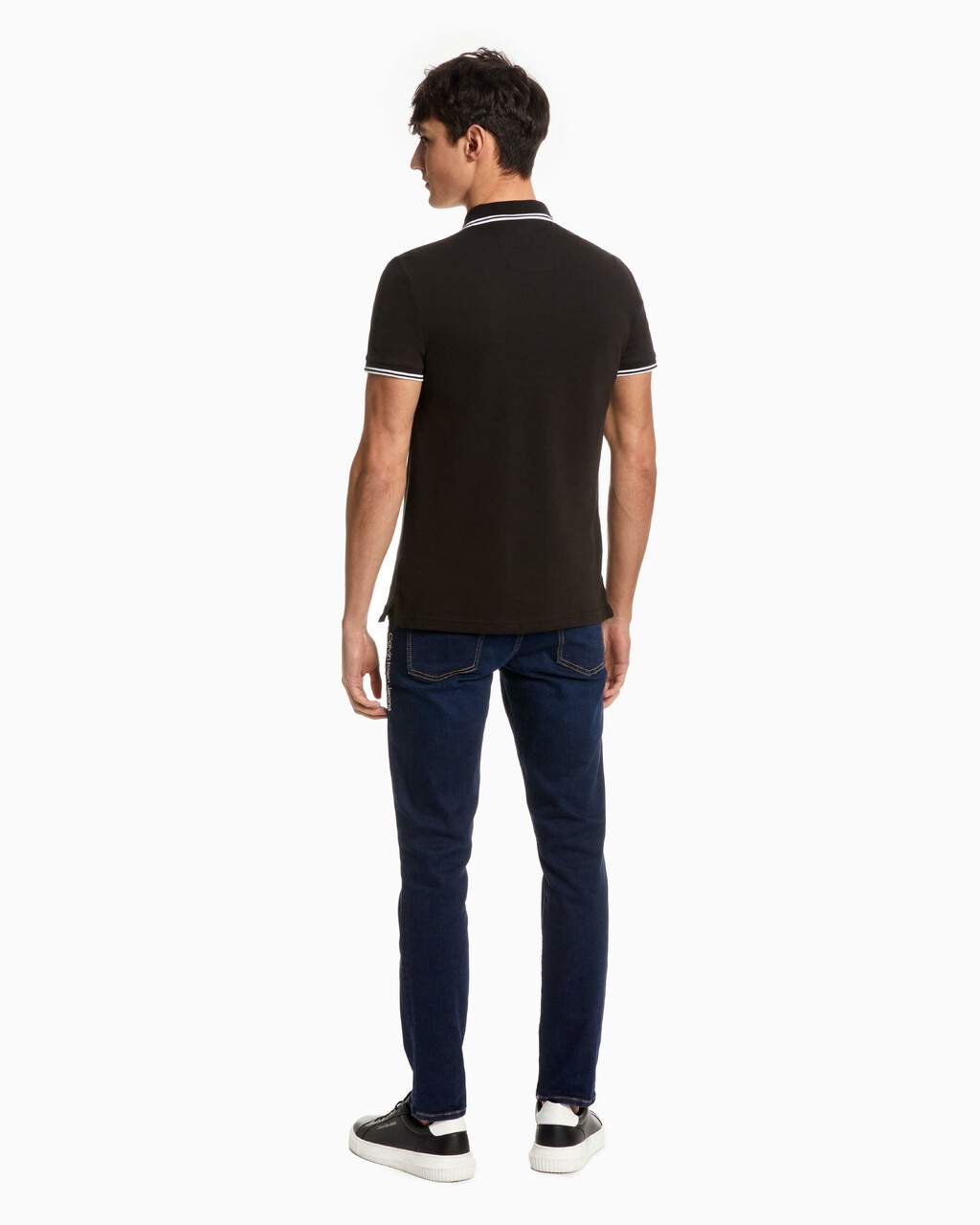 Core Tipped Slim Polo, Ck Black, hi-res