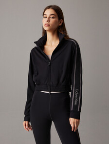 Icon Tricot Zip Thru Jacket, Black Beauty, hi-res