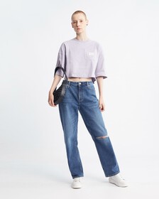 Monologo Badge Oversized Tee, Lavender Aura, hi-res