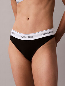 Thong - Icon Cotton Modal, Black, hi-res