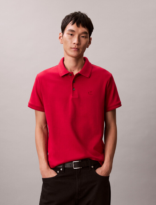 Luxe Tipped Slim Polo