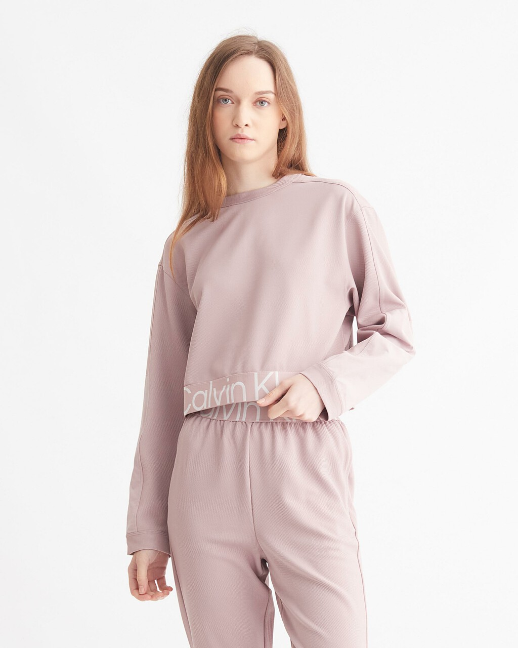 CK EFFECT PULLOVER SWEATSHIRT, GRAY ROSE, hi-res