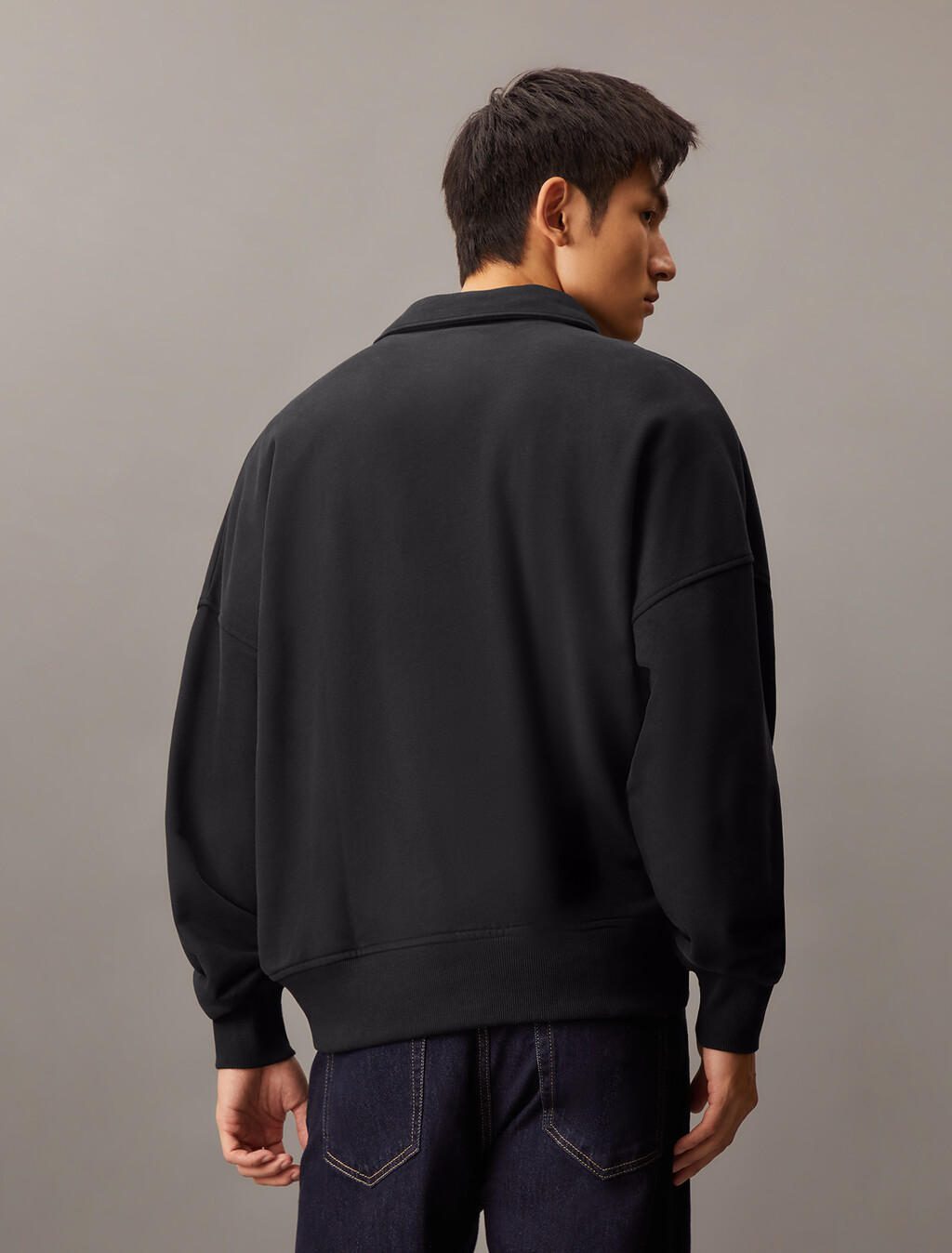 Relaxed Rugby Shirt, Ck Black, hi-res