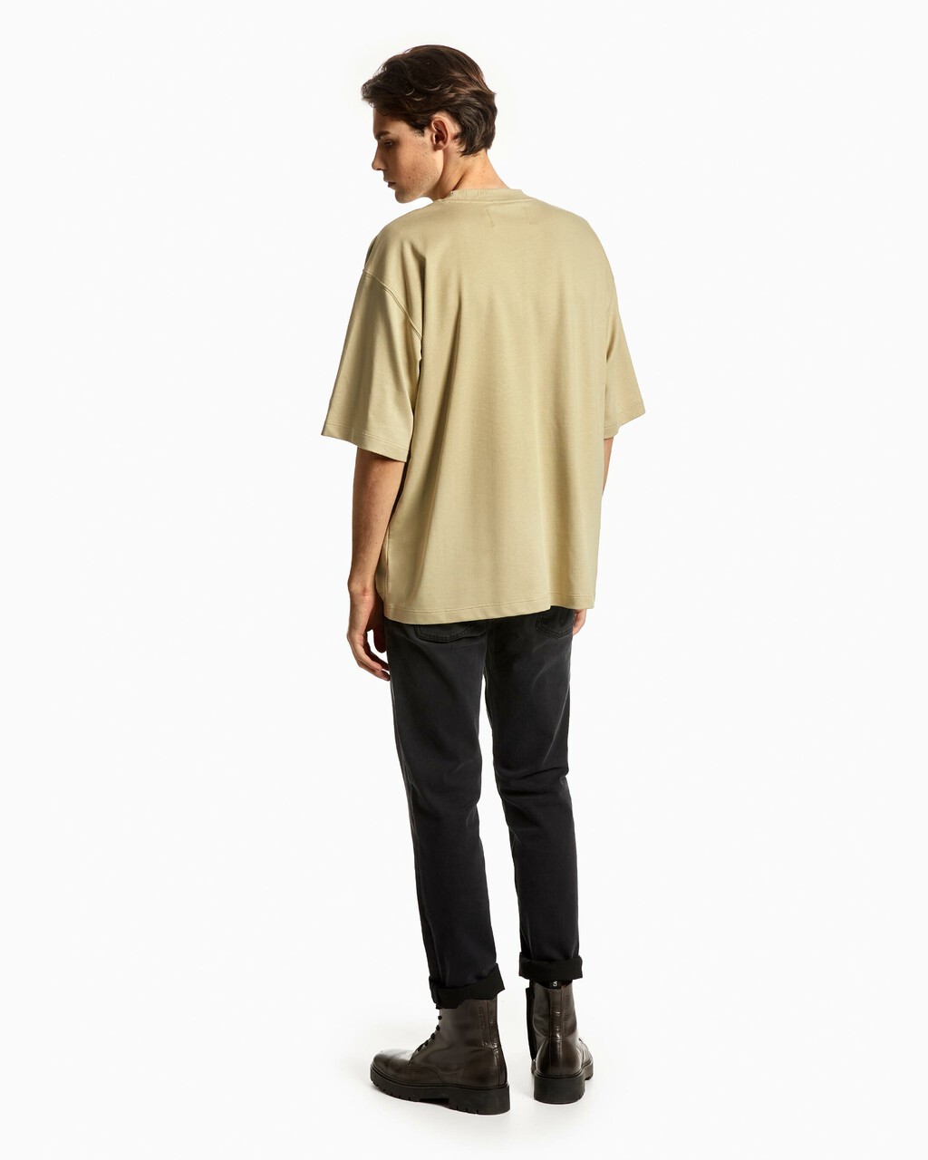 OVERSIZED CK SHORT SLEEVE SWEATSHIRT, Wheat Fields, hi-res