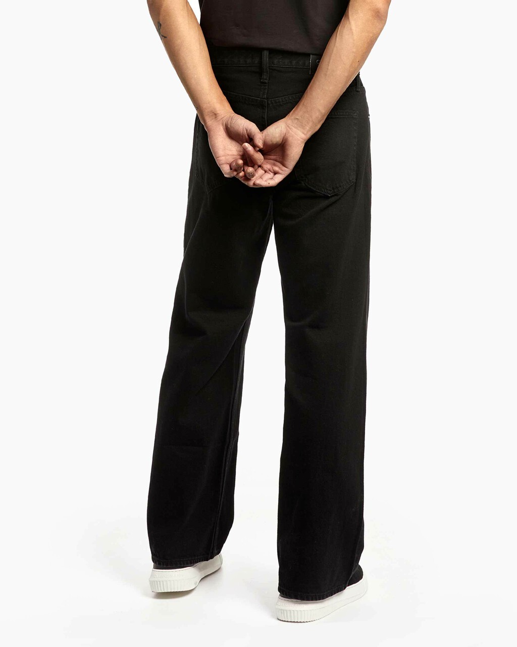 90S LOOSE BLACK ARCHIVAL JEANS, Washed Black, hi-res