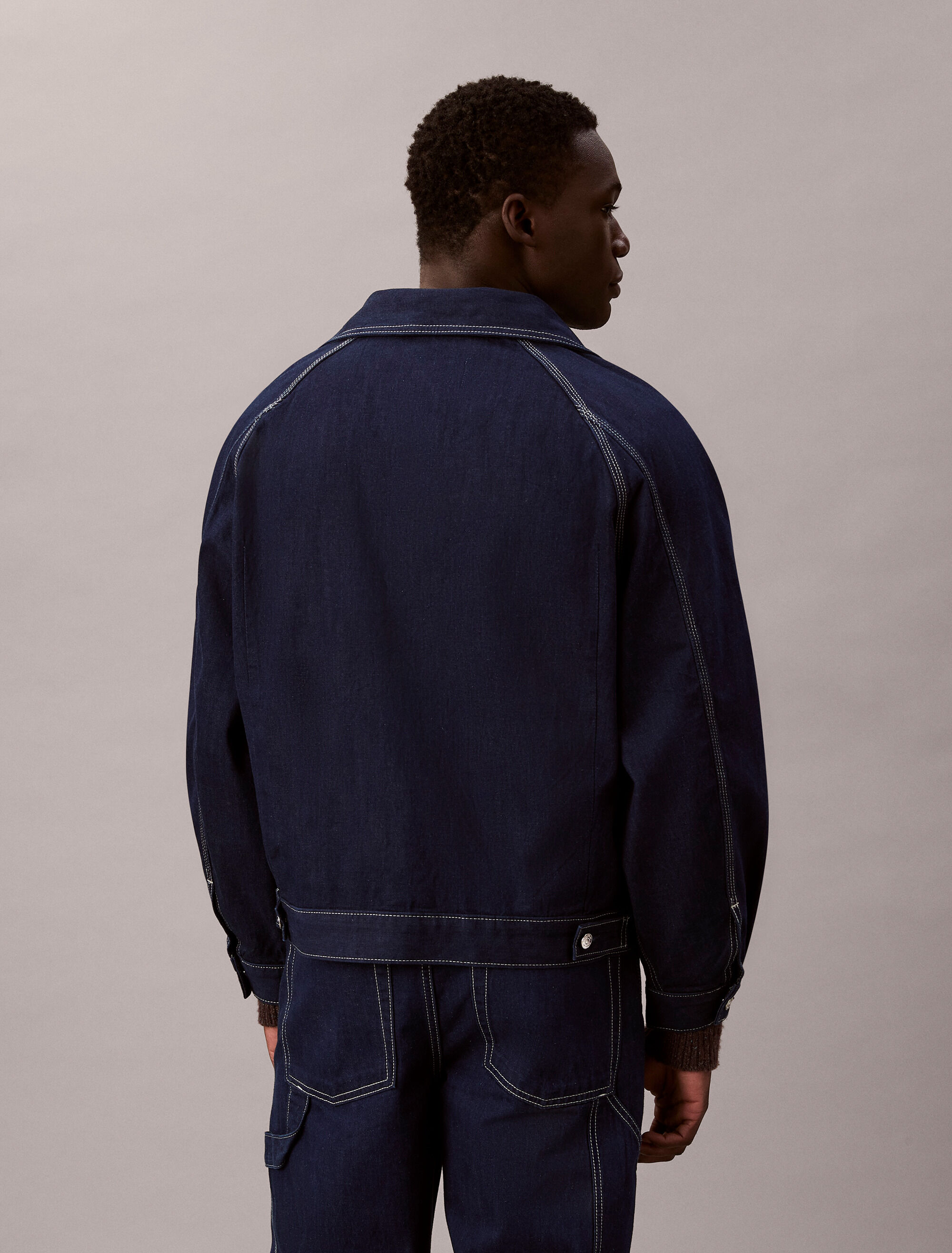 Denim Darted Workwear Jacket | blue | Calvin Klein Singapore