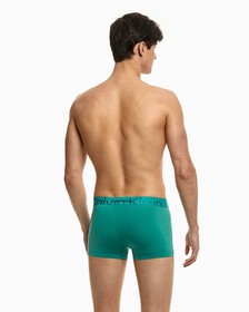 EMBOSSED ICON MICROFIBER LOW RISE TRUNKS, Distorted Blue, hi-res