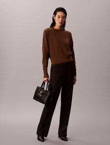 Belted Small Tote Bag, Black, hi-res