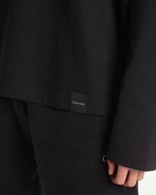 STANDARDS COMPACT COTTON LONG SLEEVE TEE, BLACK BEAUTY-00, hi-res