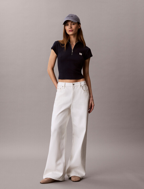 Monologo Patch Rib Zip Top