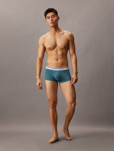Cotton Stretch Balance Low Rise Trunks 3 Pack, dusty sage/ grey heather/ black, hi-res