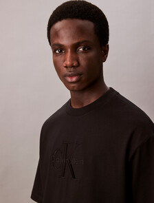 Relaxed Monogram T-shirt, Black, hi-res