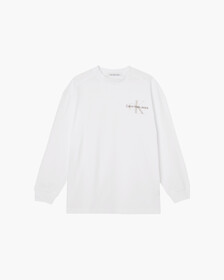 GENDER NETURAL MONOGRAM LONG SLEEVE TEE, Bright White, hi-res