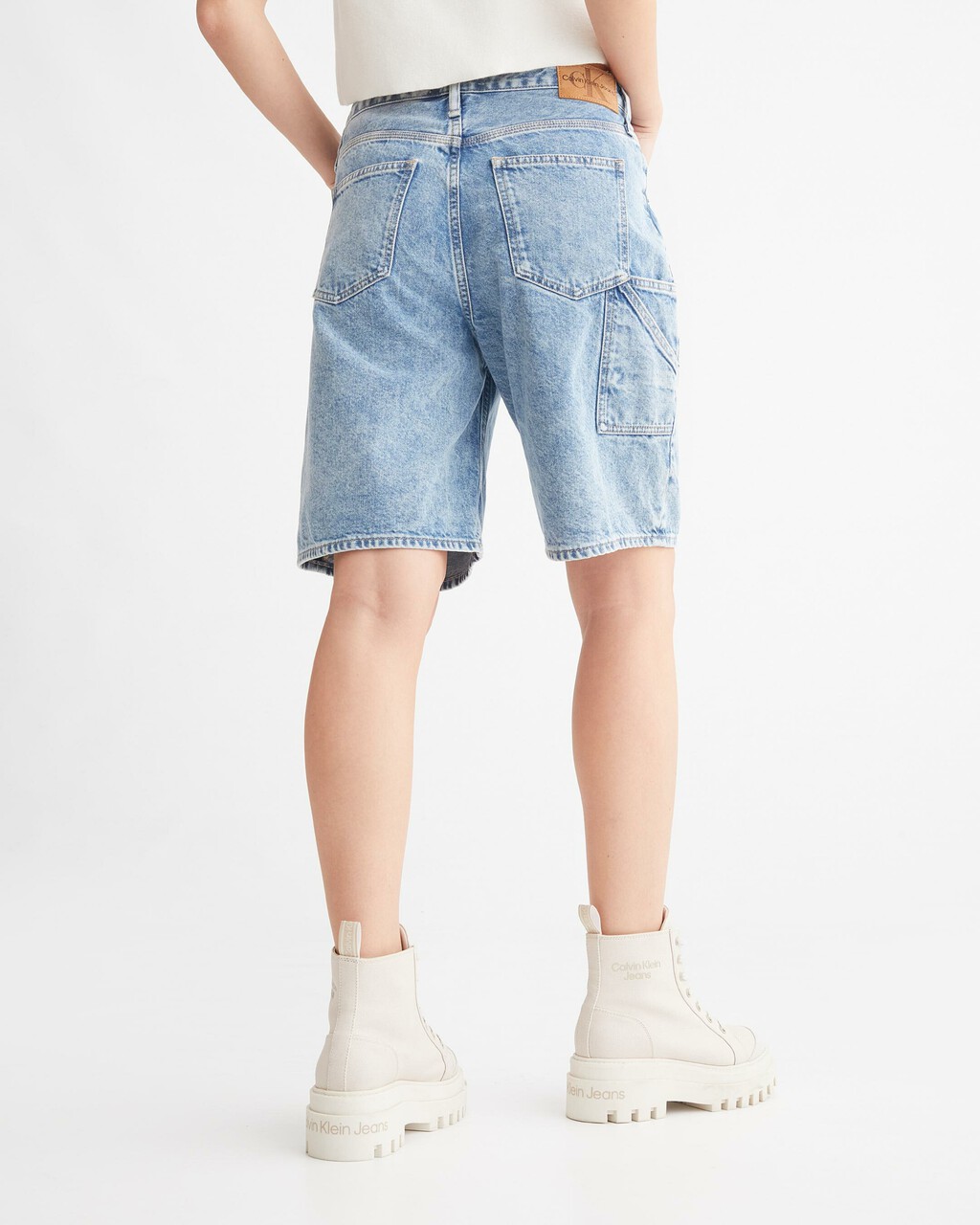 RECONSIDERED 90S STRAIGHT UTILITY SHORTS, Denim Light, hi-res