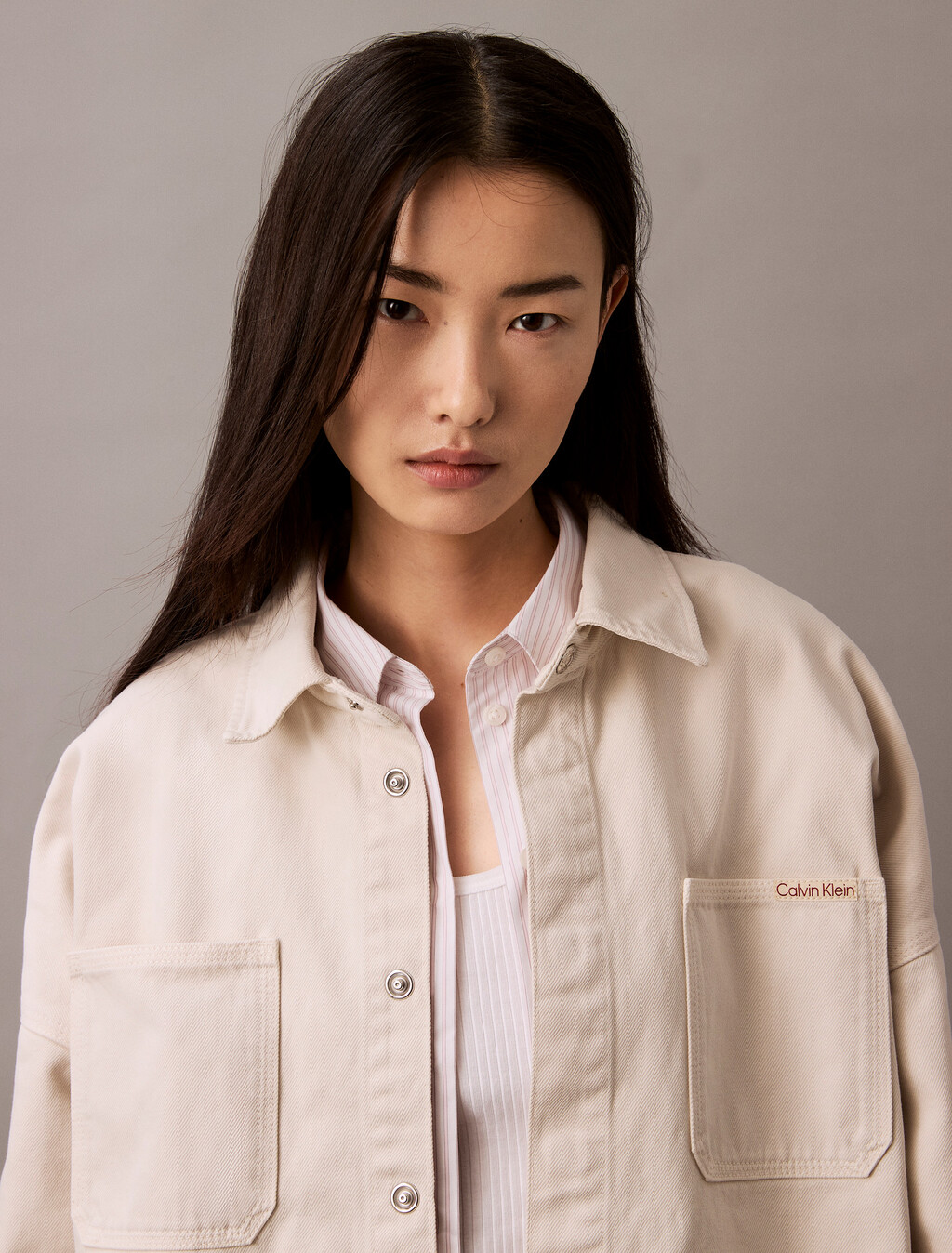 Oversized Utility Shirt, SOFT BONE, hi-res