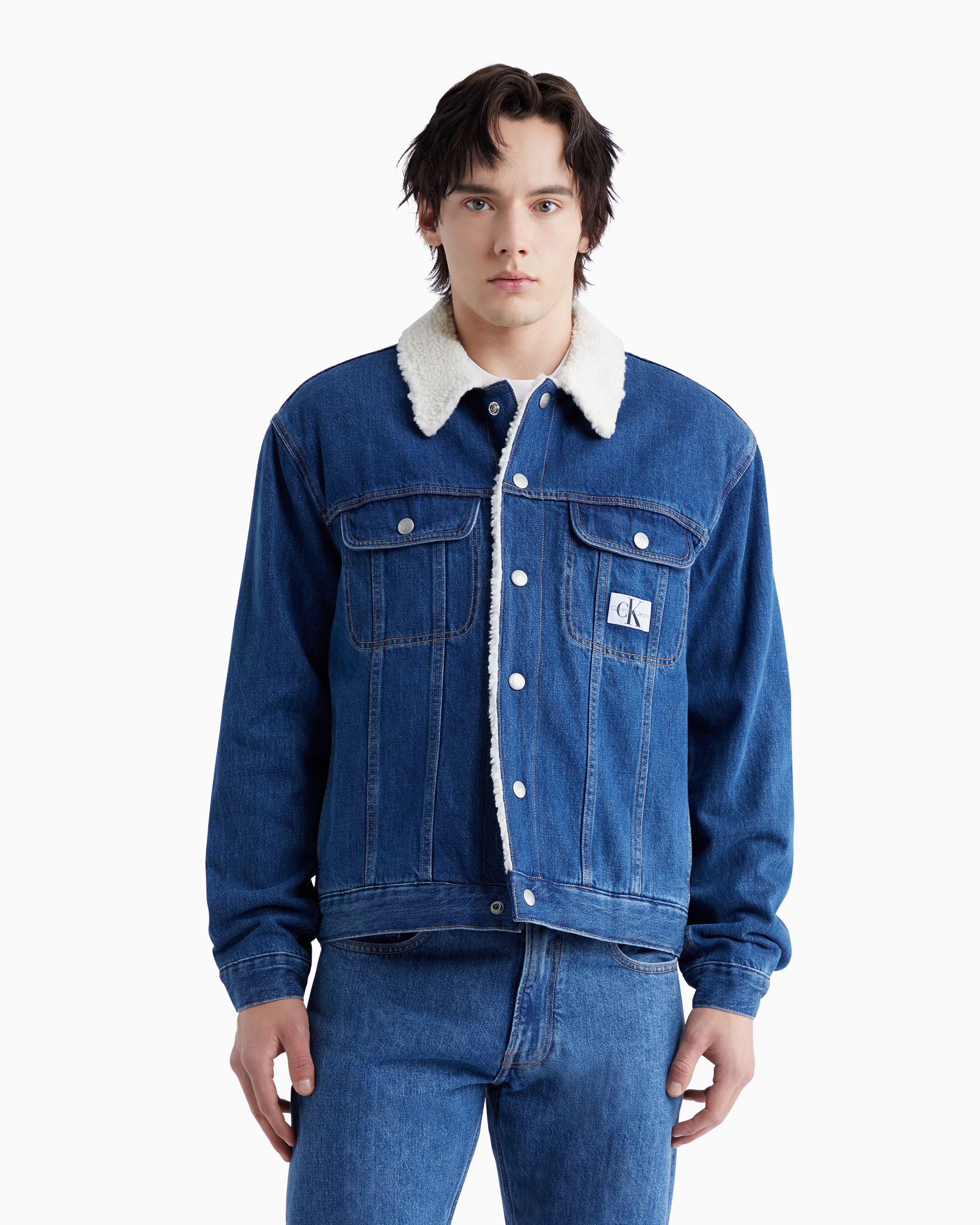 Regular 90 S Sherpa Jacket blue Calvin Klein Singapore