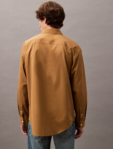 Classic Cotton Long Sleeve Shirt, Classic Camel, hi-res