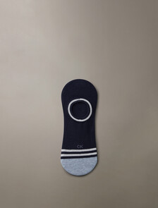 Stripe Liner Socks, NAVY, hi-res