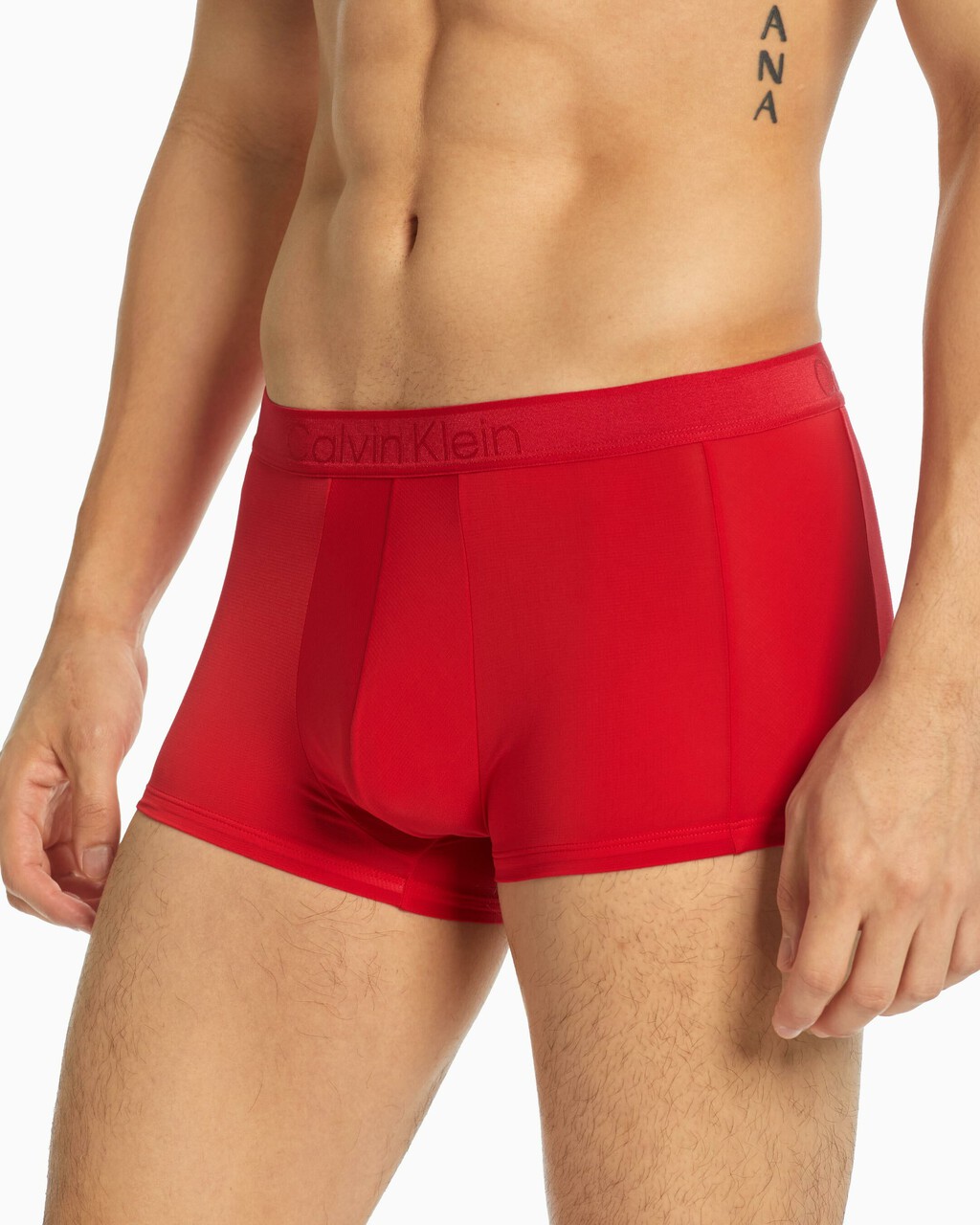 CK BLACK PIECED JACQUARD LOW RISE TRUNK, Berry Sangria, hi-res