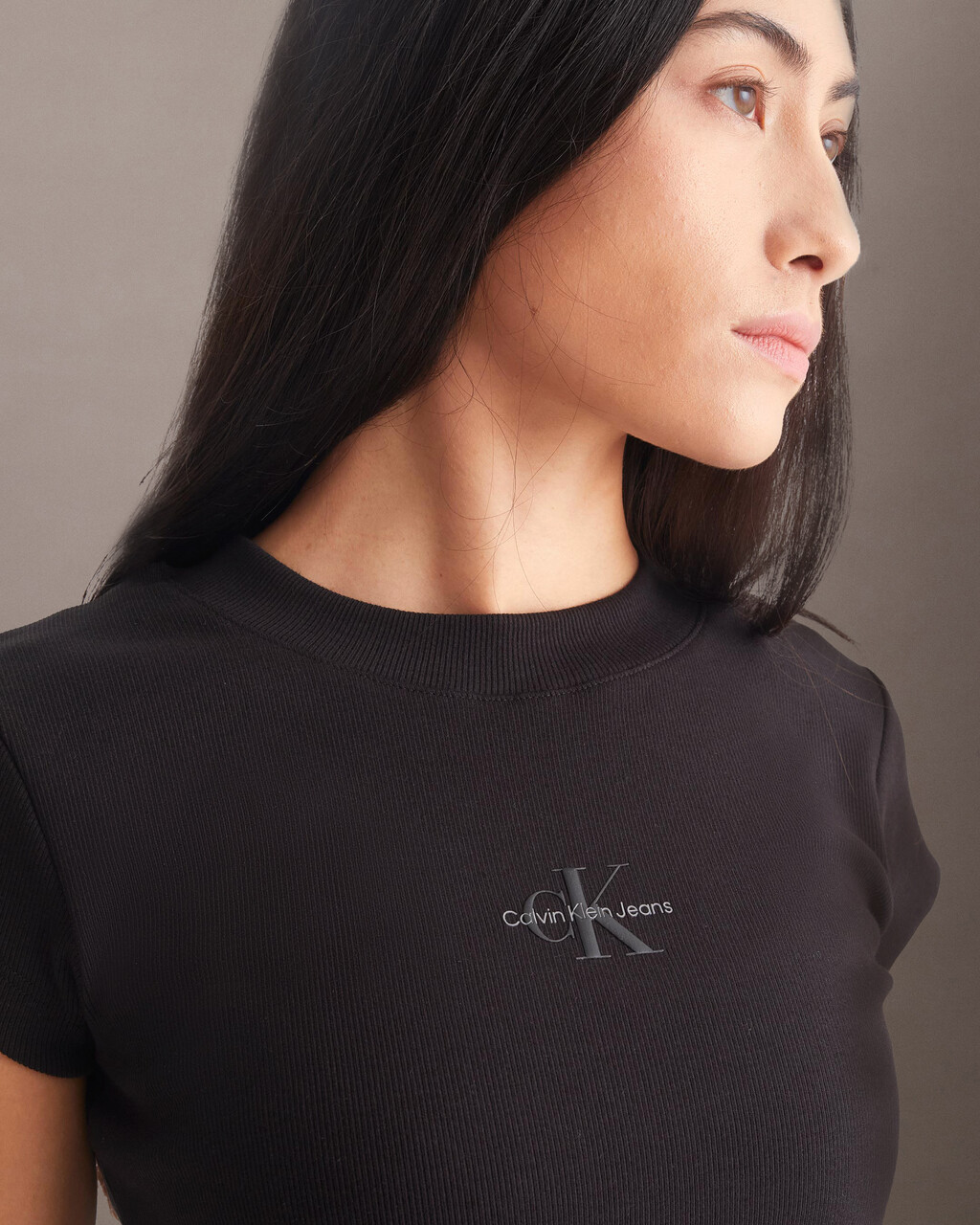 Monogram Baby Tee, Ck Black, hi-res