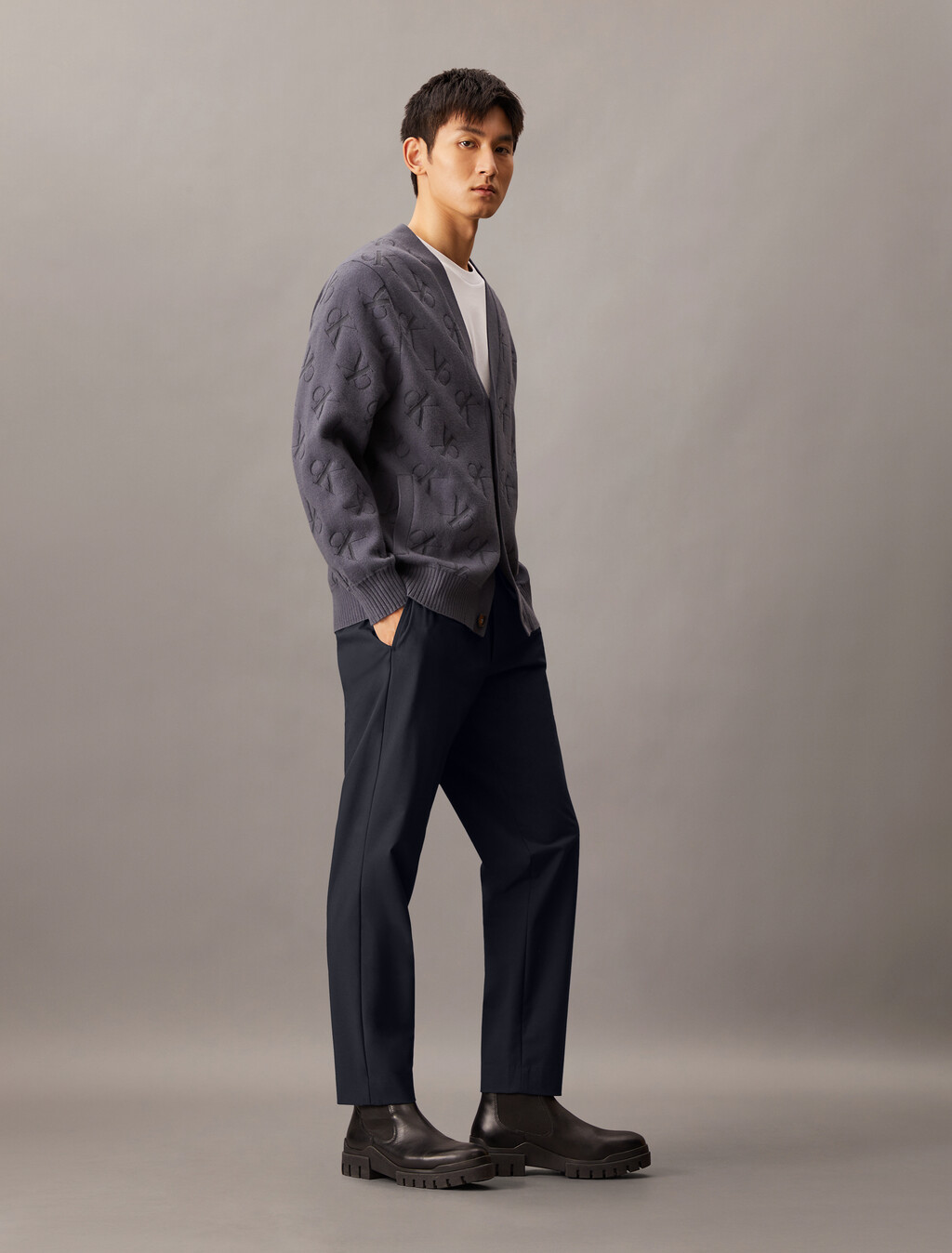 Tailored Pull On Trousers, Dark Sapphire, hi-res