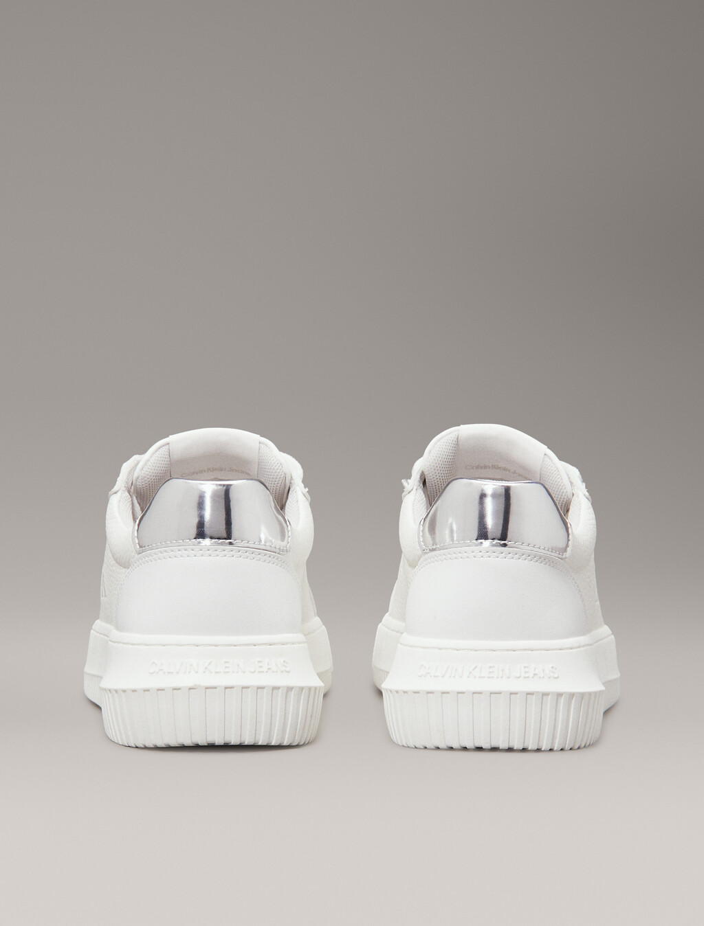 Leather Trainers, Bright White/Silver, hi-res