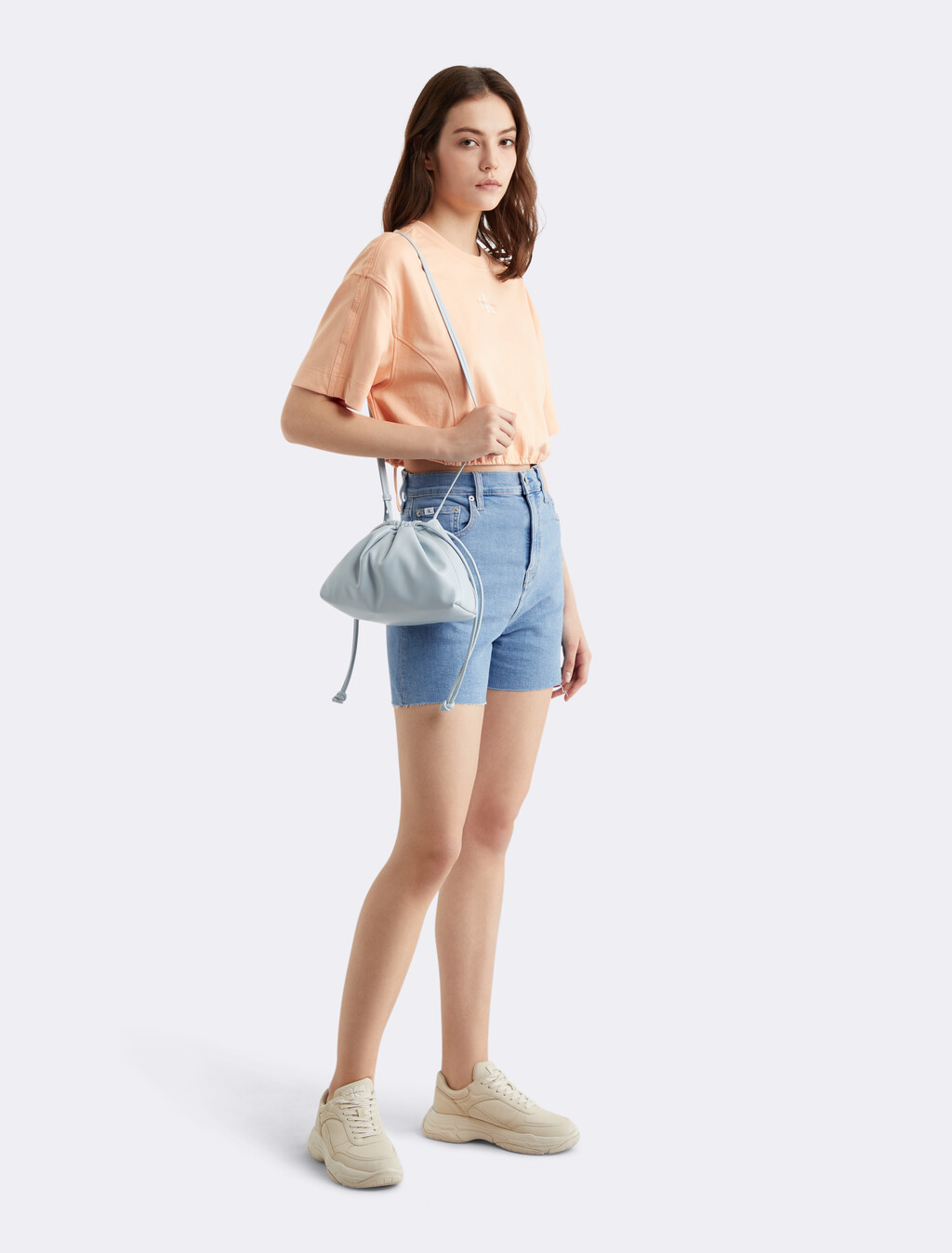 High Rise Relaxed Cooling Denim Shorts, Denim Light, hi-res