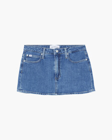 DENIM MICRO MINI SKIRT, Denim Medium, hi-res