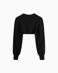 Feminine 2 In 1 Knit Cardigan, Ck Black, hi-res