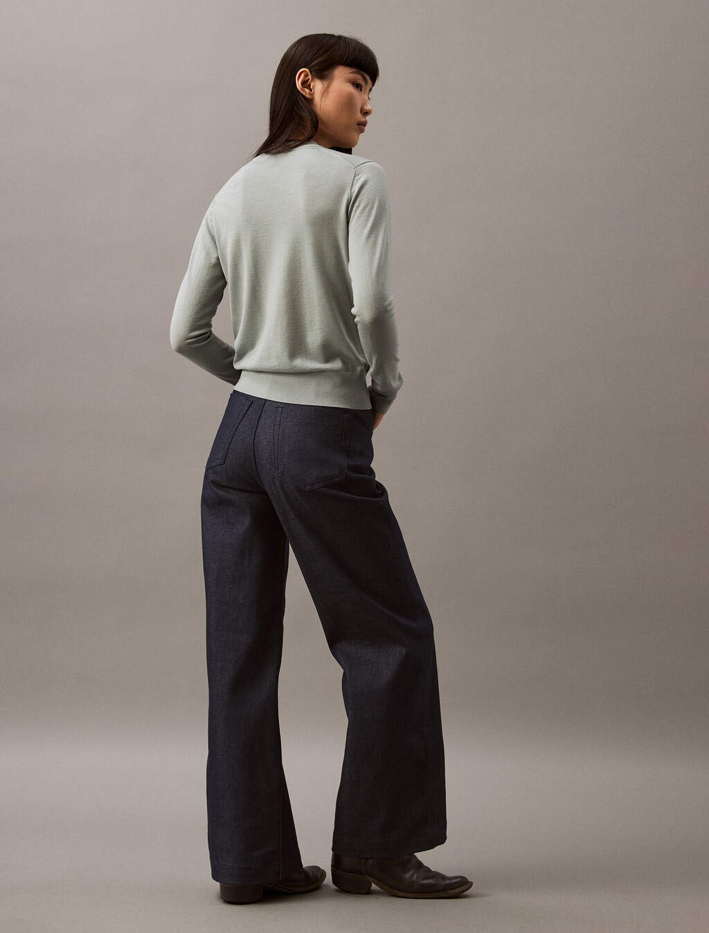 Tech Merino Crewneck Sweater, Slate Gray, hi-res