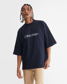 RELAXED LOGO RAGLAN TEE, Dark Sapphire, hi-res