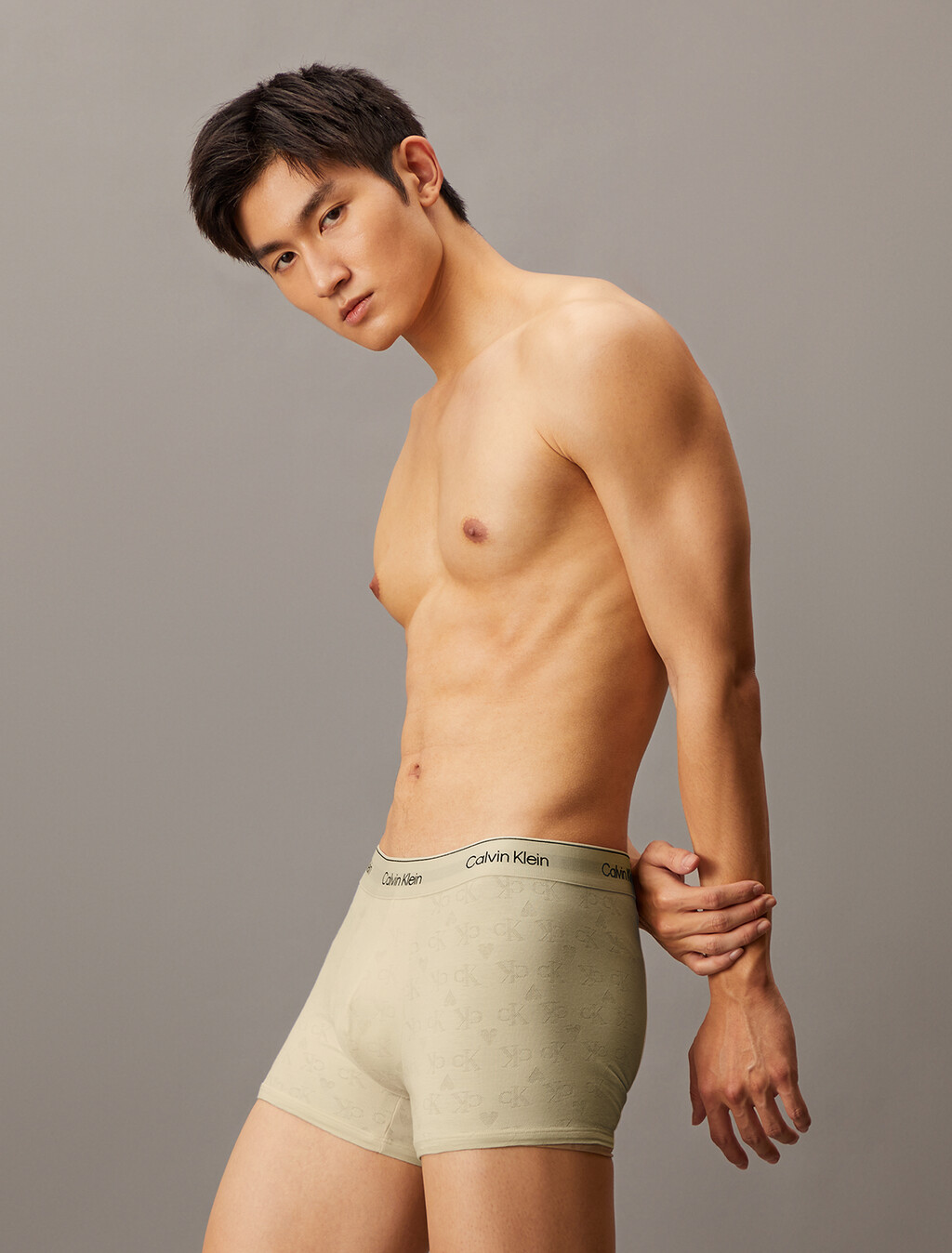 Icon Cotton Trunk, HEARTS MONOGRAM_BONE WHITE, hi-res