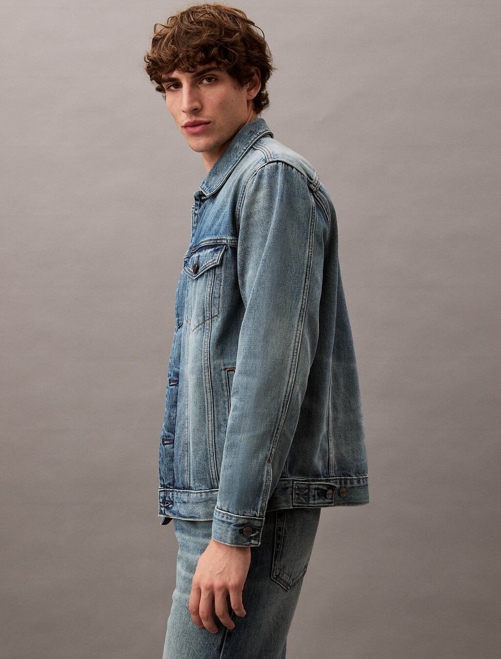 Selvedge Denim Trucker Jacket, ALLOY INDIGO, hi-res
