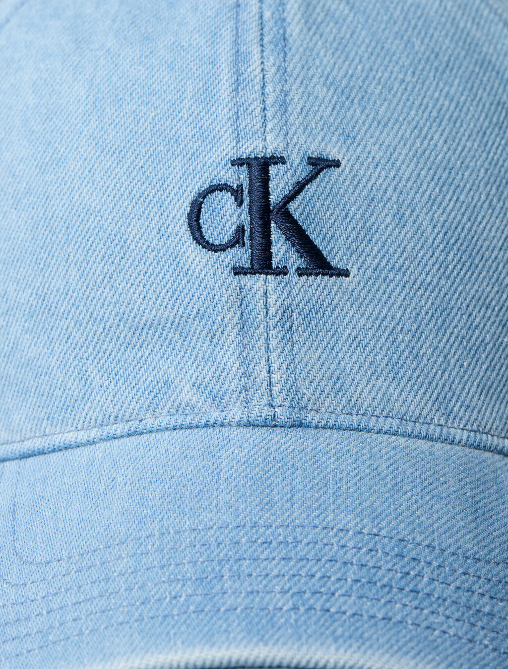 MNGRM EMBRDRY DNM CPVntg Dnm/Bn Wht, Vintage Denim/Bone White Logo, hi-res