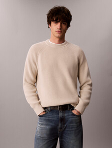 Wool Blend Ribbed Jumper, Moonstruck, hi-res