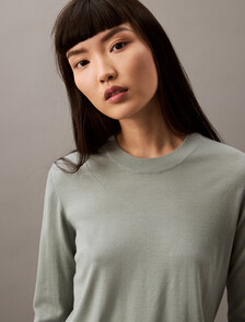 Tech Merino Crewneck Sweater, Slate Gray, hi-res