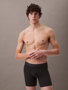 Microfiber Stretch Grip Boxer Brief, Black, hi-res
