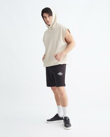 MONOGRAM SWEAT SHORTS, Ck Black, hi-res